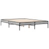 Cadre de lit sans matelas sonoma gris 135x190 cm 