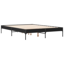 Cadre de lit sans matelas noir 135x190 cm 