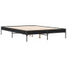 Cadre de lit sans matelas noir 135x190 cm 