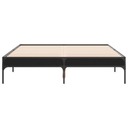 Cadre de lit sans matelas noir 135x190 cm 