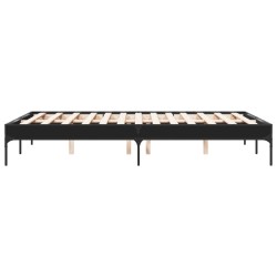 Cadre de lit sans matelas noir 135x190 cm 