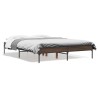 Cadre de lit sans matelas chêne marron 135x190 cm 