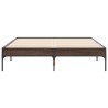 Cadre de lit sans matelas chêne marron 135x190 cm 