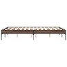 Cadre de lit sans matelas chêne marron 135x190 cm 