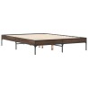 Cadre de lit sans matelas chêne marron 135x190 cm 