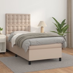 Sommier à lattes de lit avec matelas Cappuccino 90x190 cm 