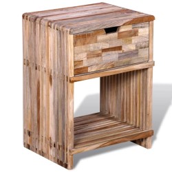 Table de chevet avec tiroir Bois de teck recyclé  