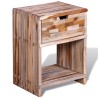 Table de chevet avec tiroir Bois de teck recyclé  