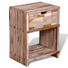 Table de chevet avec tiroir Bois de teck recyclé  