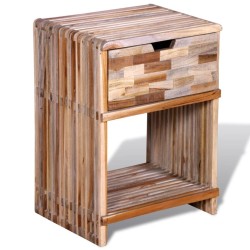 Table de chevet avec tiroir Bois de teck recyclé  