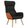 Chaise de relaxation Noir Tissu et PVC 