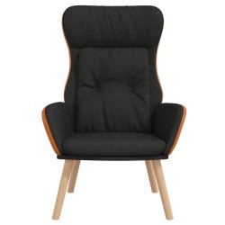 Chaise de relaxation Noir Tissu et PVC 