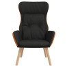 Chaise de relaxation Noir Tissu et PVC 