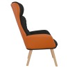 Chaise de relaxation Noir Tissu et PVC 