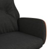Chaise de relaxation Noir Tissu et PVC 