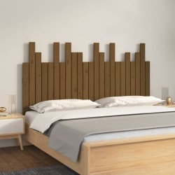 Tête de lit murale Marron miel 146,5x3x80 cm Bois massif de pin 