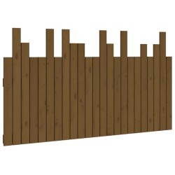 Tête de lit murale Marron miel 146,5x3x80 cm Bois massif de pin 