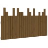 Tête de lit murale Marron miel 146,5x3x80 cm Bois massif de pin 