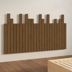 Tête de lit murale Marron miel 146,5x3x80 cm Bois massif de pin 