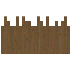 Tête de lit murale Marron miel 146,5x3x80 cm Bois massif de pin 