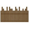 Tête de lit murale Marron miel 146,5x3x80 cm Bois massif de pin 