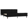 Cadre de lit sans matelas noir velours 200x200 cm 