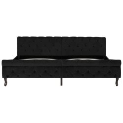 Cadre de lit sans matelas noir velours 200x200 cm 