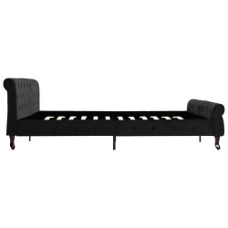 Cadre de lit sans matelas noir velours 200x200 cm 