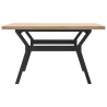 Table basse cadre en Y 80x80x45,5cm bois de pin massif et acier 