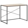 Bureau d'ordinateur Noir et chêne 110x60x70cm Bois d'ingénierie 