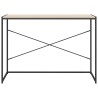 Bureau d'ordinateur Noir et chêne 110x60x70cm Bois d'ingénierie 