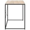 Bureau d'ordinateur Noir et chêne 110x60x70cm Bois d'ingénierie 