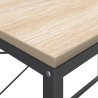 Bureau d'ordinateur Noir et chêne 110x60x70cm Bois d'ingénierie 