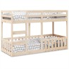 Lit superposé 90x190 cm Bois de pin massif 