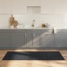 Tapis rectangulaire gris 80x200 cm bambou 