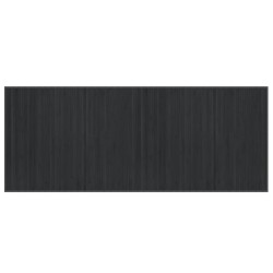 Tapis rectangulaire gris 80x200 cm bambou 