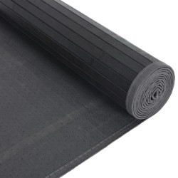 Tapis rectangulaire gris 80x200 cm bambou 
