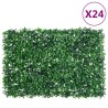  Clôture à feuilles d'arbustes artificiels 24 pcs Vert 40x60 cm 