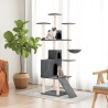 Arbre à chat avec griffoirs en sisal Gris foncé 175 cm 