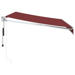 Auvent rétractable automatique bordeaux 300x250 cm 