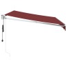 Auvent rétractable automatique bordeaux 300x250 cm 