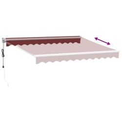 Auvent rétractable automatique bordeaux 300x250 cm 