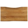 Dessus de table 110x60x2,5 cm bord vivant bois massif manguier 