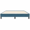 Cadre de lit sans matelas bleu foncé 140x210 cm velours 