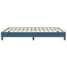 Cadre de lit sans matelas bleu foncé 140x210 cm velours 