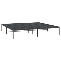 Cadre de lit métal noir 183x213 cm 