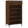 Armoire à chaussures chêne marron 60x35x105cm bois d'ingénierie 