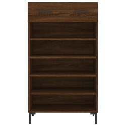 Armoire à chaussures chêne marron 60x35x105cm bois d'ingénierie 
