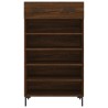 Armoire à chaussures chêne marron 60x35x105cm bois d'ingénierie 