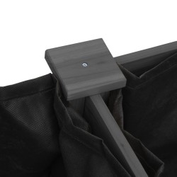 Jardinière avec doublure gris 161x45x76 cm bois massif de sapin 